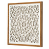 Handmade Framed Natural Rice Paper and Linen Wall Decor, Cream - 23.5"x23.5"